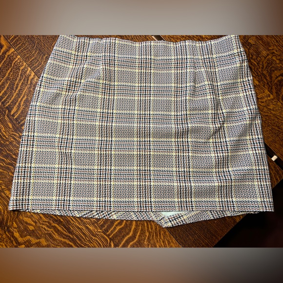 Cabi Plaid Pastime Skirt Short Elastic Pull On Style #3584 XL EUC - Picture 3 of 8